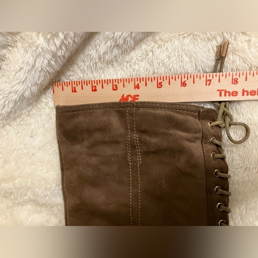 XOXO TRISHH2 Boots Faux Suede Over-The-Knee SlouchTaupe Size 7.5 - Picture 6 of 8